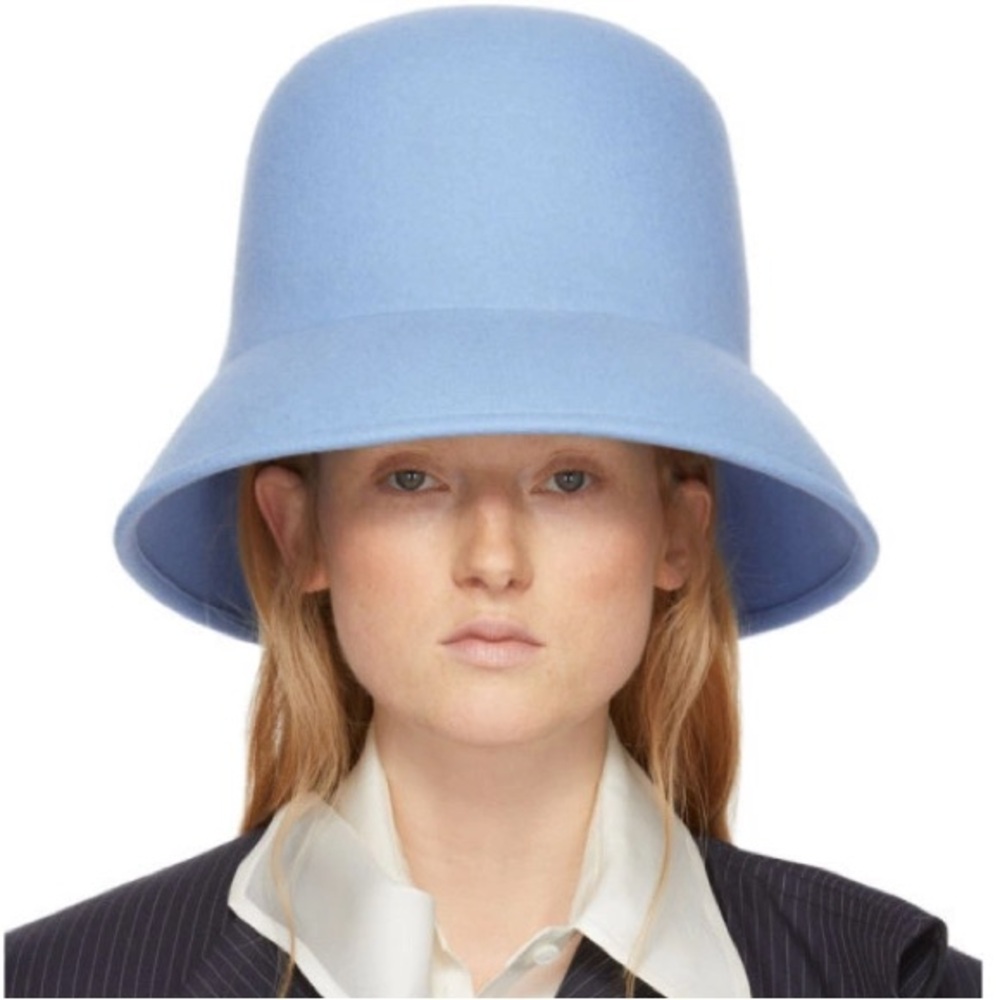 Runway Nina Ricci Brand New Blue Felted Wool Hat. O/S. Made in Italy, authentic.